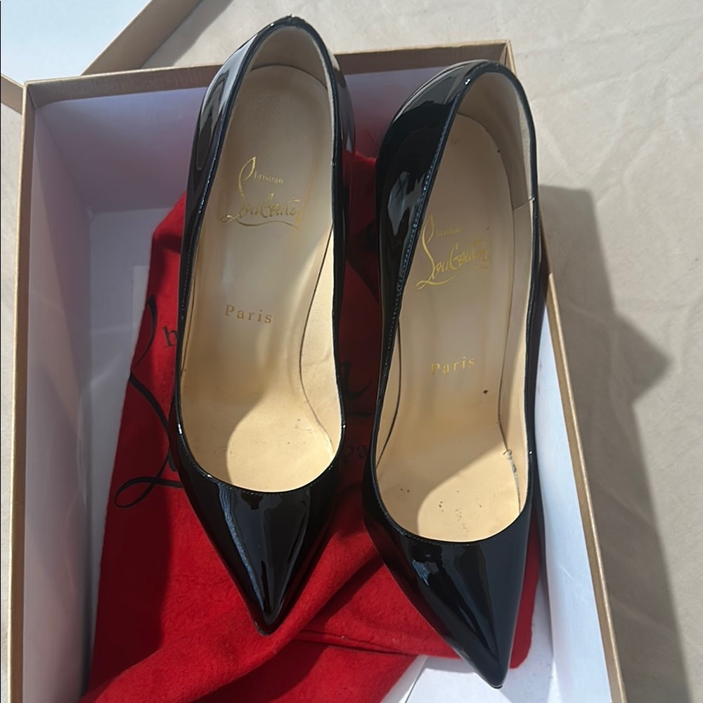 Christian louboutin, size 37 black patent